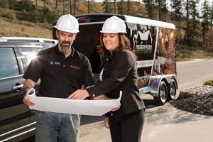 Interior Design Kelowna - Paulette with contractor team member