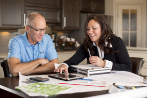 Interior Design Kelowna - Paulette works with client on design plan