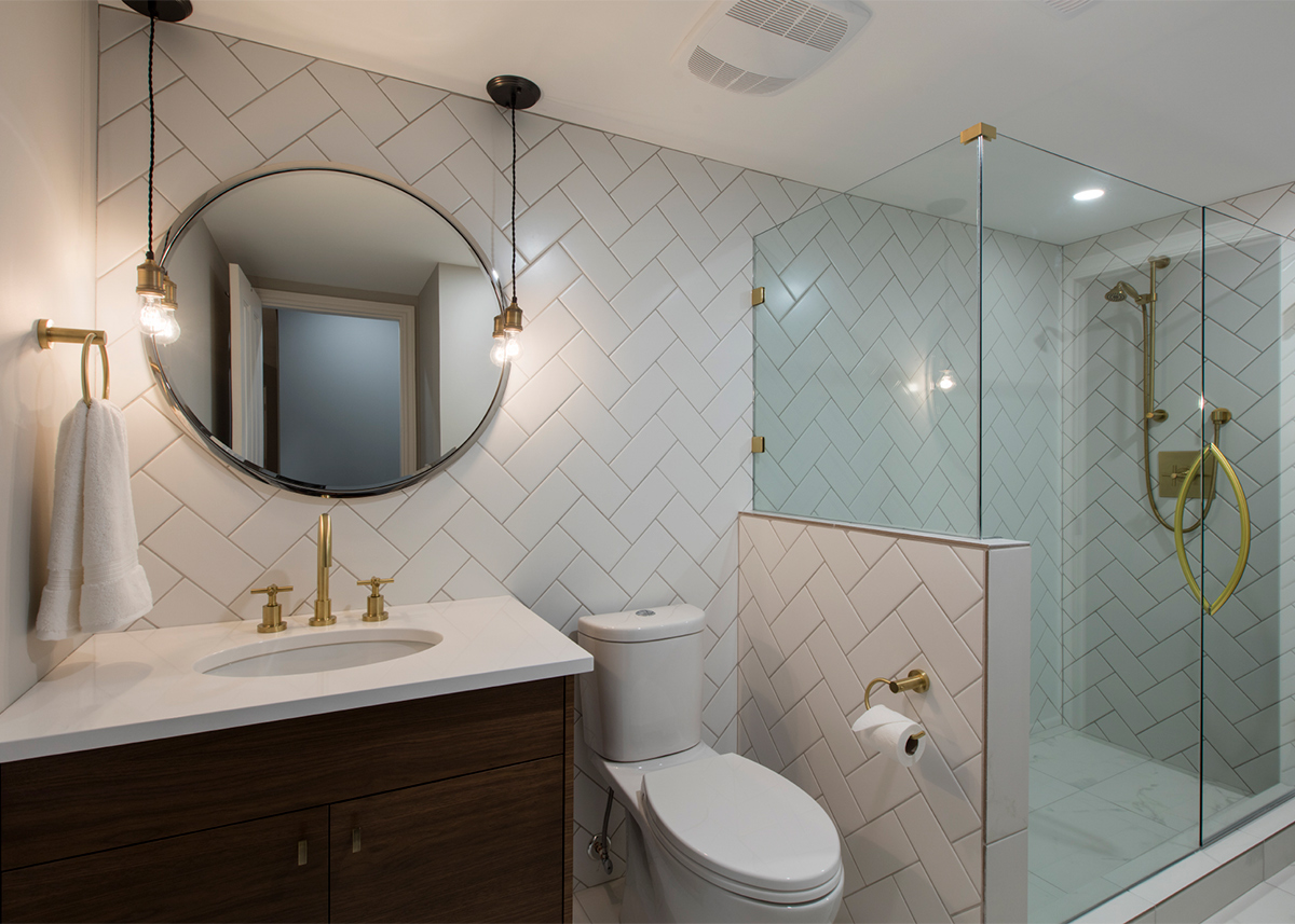 Mid-century condo - master bathroom after | Creative Touch Kelowna Interior Design